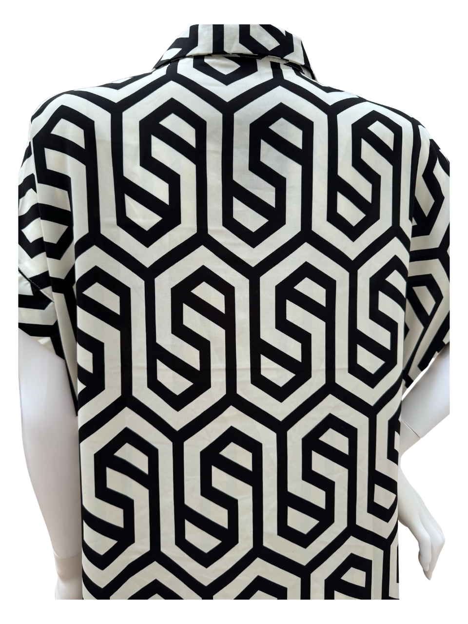 Geometric Black and White Resort Wear