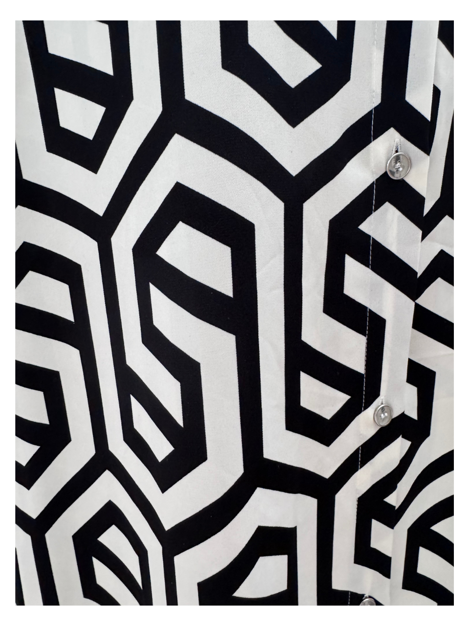 Geometric Black and White Resort Wear