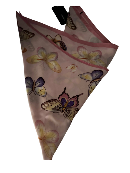 Pink Butterfly Print Scarf